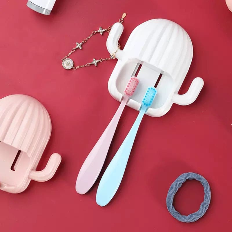 Self Adhesive Cactus Toothbrush Holder, Multifunction Toothbrush Organizer, Creative Drain Toothbrush Holder Hook, Wall Mounted Storage Box Self Adhesive Cactus Toothbrush Holder, Multifunction Toothbrush Organizer, Creative Drain Toothbrush Holder Hook, Wall Mounted Storage Box